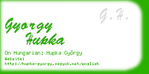 gyorgy hupka business card