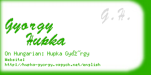 gyorgy hupka business card